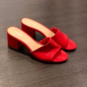 Never Been Worn - Express Red Mules (size 6)
